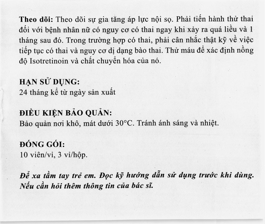 Acnotin 10 điều trị mụn trứng cá nặng (3 vỉ x 10 viên) - 11